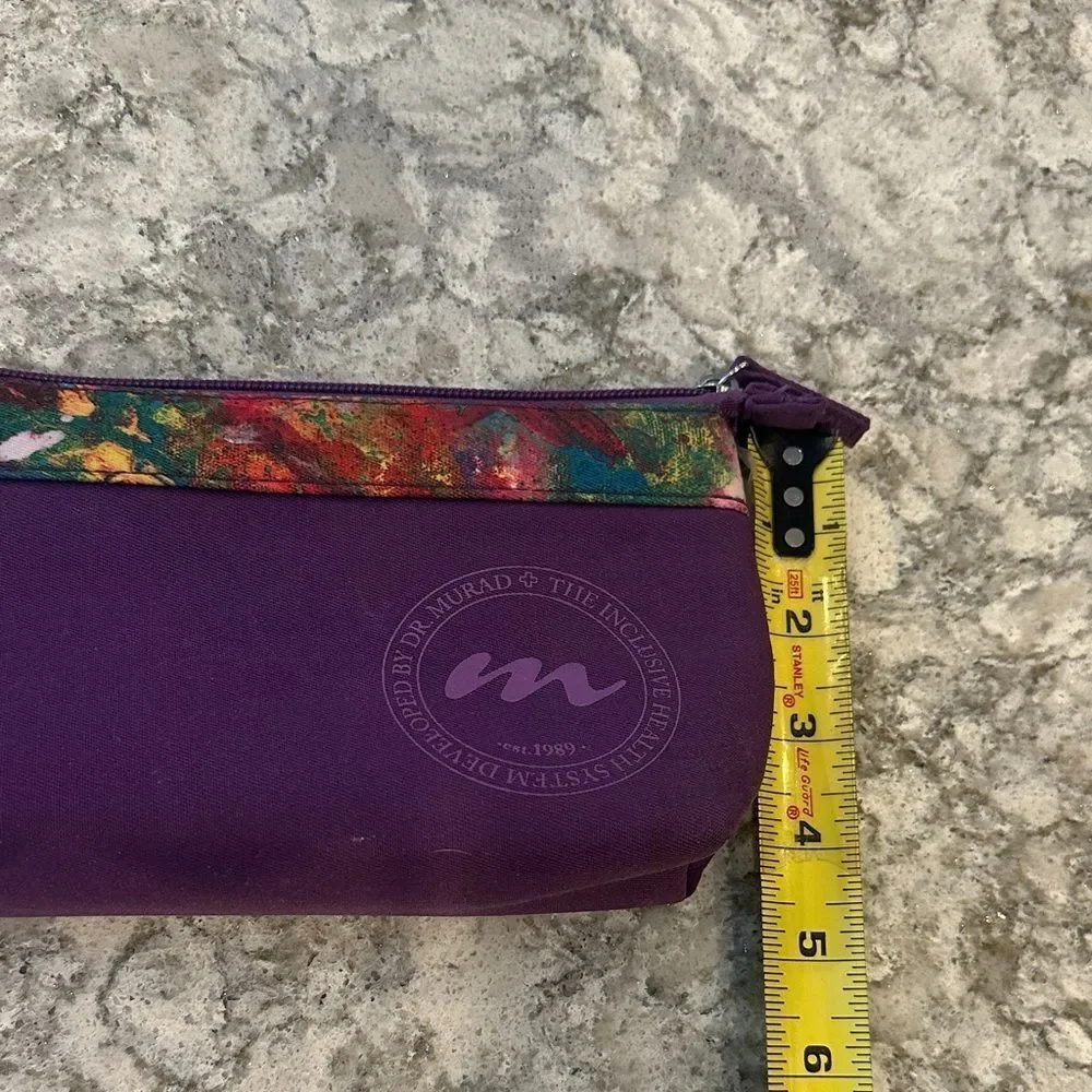 Murad Purple Cosmetic Bag with Multicolor Accent